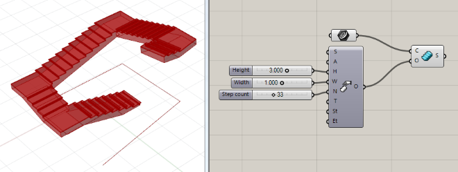 Escaleras de VisualARQ en Grasshopper