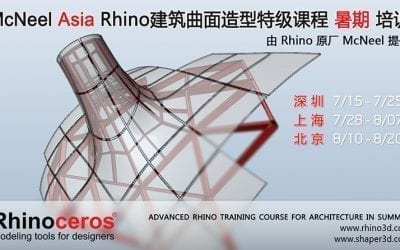 Advanced Rhino training summer course for architecture in China