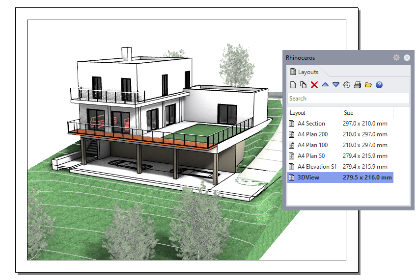 Gestore layout di VisualARQ 2.9