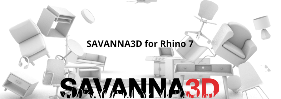 Libreria di blocchi Savanna 3D Rhino 7